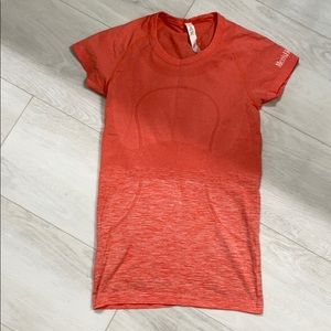 lululemon athletica Red Short Sleeve Top